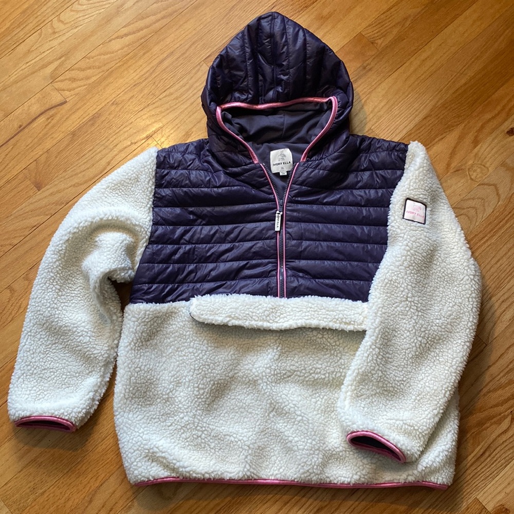 Ivory Ella Sherpa Fleece Pullover XL